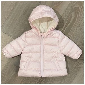 3-6M | Pink baby puffer coat